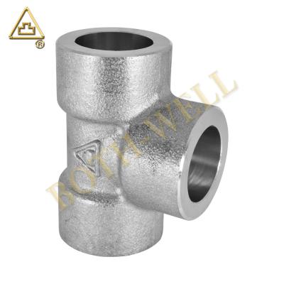 China ASME B16.11 ASME/ASTM A/SA182 F316L TEE Socket Weld Forged Stainless Steel Pipe Fittings 1/8