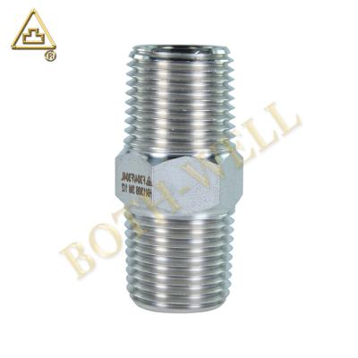 China BS3799 ASME/ASTM A/SA182 F304L HEX NIPPLE Threaded Forged Stainless Steel Pipe Fittings 1/8