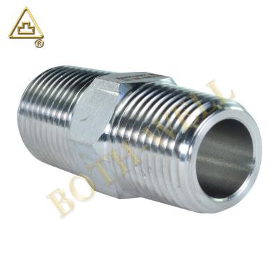 China BS3799 ASME/ASTM A/SA182 F304L HEX NIPPLE Threaded Forged Stainless Steel Pipe Fittings 1/8