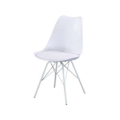 China Modern Dining Hair With Metal Leg Modern Wholesale White Plastic Dining Chairs for sale