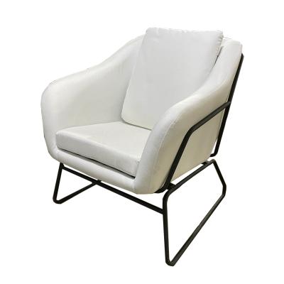 China Modern Fashionable Leisure Fabric Chair Design Metal Frame Relaxing Sofa Chair Velvet Accent Chairs For Living Room for sale