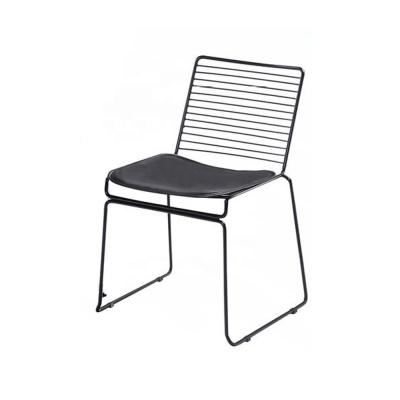 China Modern Furniture Simplicity Hotel Cafe Nordic Modern Steel Wire Metal Dining Chair for sale