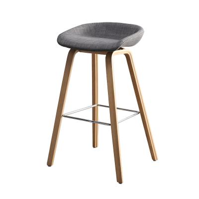 China Modern Modern Metal Legs With Wood Effect Kitchen Bar Stool Cafe Bar Stools for sale