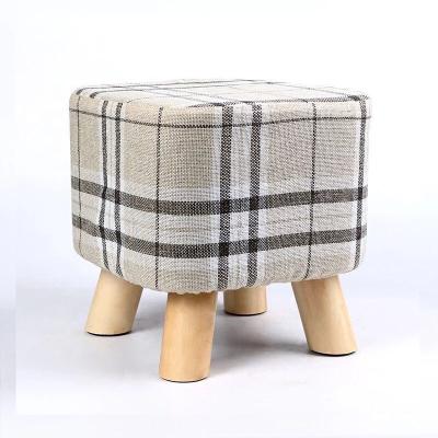 China Modern Wholesale Small Bedroom Wooden Foot Sneaks Ottoman Stool for sale