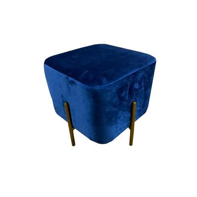 China Cheap Ottoman Fashionable Luxury Velvet Tufted Foot Stools for sale