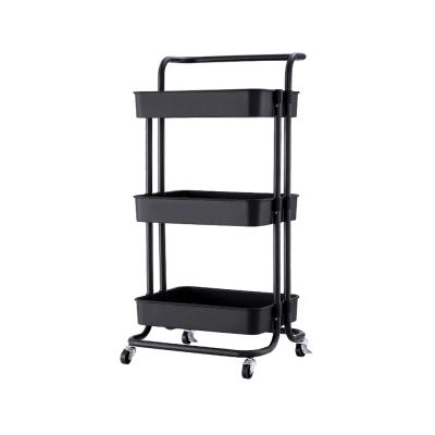 China Mordern Furniture Living Room Furniture Wheeled Kitchen Plastic Cart Shelving Multilevel Bathroom Rolling Trolley Cart Shelf for sale