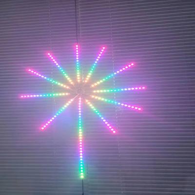 China Warehouse New Arrival RGB ws2812B 5050 Full Color Firework Strips 5V USB Music RF Pixel LED Controller Kit for sale