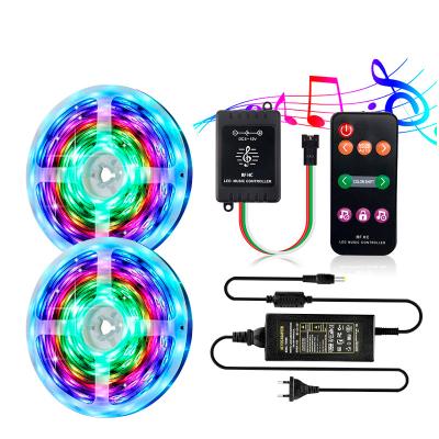 China Warehouse factory outlet SMD 5050 2811IC 60LED decoration IP65 12V SP106E rf music pixel controller waterproof magic led light kit for sale