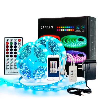 China Smart Music LED Lamp Flexable Kit 5050 10m 300 Sports Stadiums BT APP Phone IR 44key LED IP65 RGB, Waterproof Working with Android and IOS System for sale