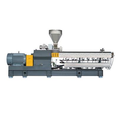 China Pelletizing Newest Factory Price Twin Screw Extruder Making Color Masterbatch Plastic Melting Machine for sale