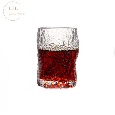 China Japanese INS 250ML 350ML Tree Pattern Glass Beer Mug Whiskey Stocked Glass Bottles Wine Glass Beer Mug for sale