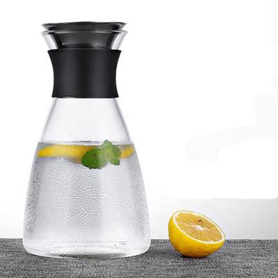 China Stored High Temperature Resistant Glass Thickened Water Bottle Household Large Capacity Juice Cold Water Pot Rattan Kettle Set for sale