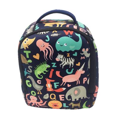 China Neoprene Cartoon Toddler School Bag Waterproof Cute Animal Kids Small Backpack Customized School Bag for sale