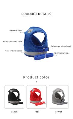 China Manufacturer Wholesale Multi Design New Padded Pet Harness Hot Selling Reflective and Breathable Strap Pet Chest Harness for sale