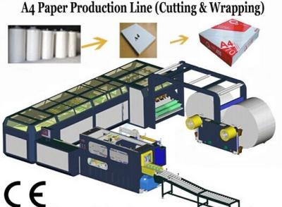 Chine Quatre coupe de papier de Rolls A4 de dérouleur et machine à emballer avec des systèmes de contrôle de PLC à vendre