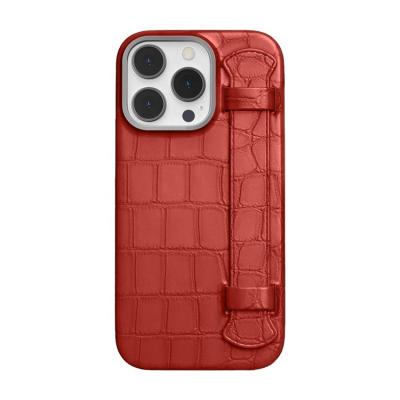 China High Quality Designer Exotic Shockproof For iPhone 13 Pro Crocodile Leather Case Skin for sale