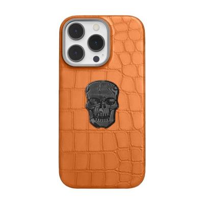 China Stylish Shockproof High Quality Exotic Leather For Crocodile Skin iPhone 13 Pro Max Cover for sale