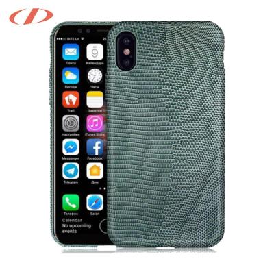 China 100% Real Anti-fingerprint Lizard Skin For iPhone X Leather Case For Apple Original For iPhone X Case Luxury Genuine Leather for sale