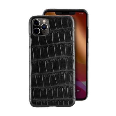 China Full Handmade High Quality Stylish Shockproof Genuine Crocodile Leather Case for iPhone 13 pro for sale