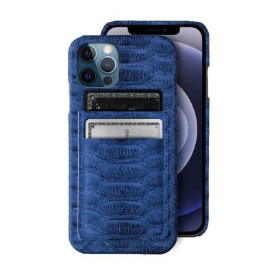 China High Quality Designer Shockproof For iPhone 13 Pro Max Python Skin Genuine Leather Sleeve for sale