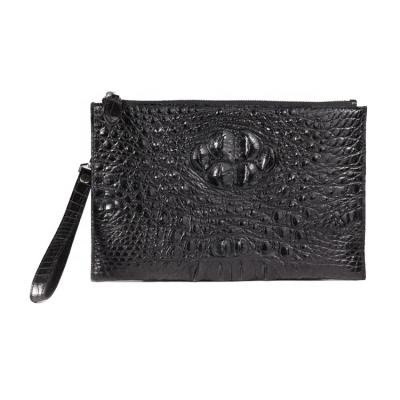 China Wholesale Design Men's Clutch Fashion Elegant Real Crocodile Skin Leather Clutch Bag Evening for sale