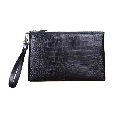 China New Style Exotic Genuine Crocodile Luxury Genuine Leather Clutch Bag With Strap For Men for sale