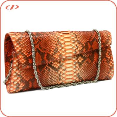 China Grab Fashion Design Good Quality Women Genuine Python Skin Clutch Bag for sale