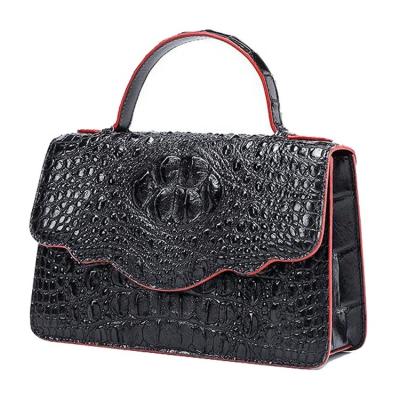 China Exotic Genuine Good Quality Fashion Design Crocodile Skin Leather Hobo Handbag Women Bag for sale