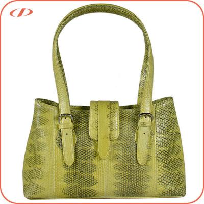 China TOGGLE BAG Fashion Women Luxury Genuine Snakeskin Handbag for sale