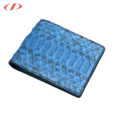 China 100% Eco-friendly Stylish Designer Python Skin Purse Good Quality Genuine Leather Wallets for sale