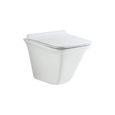 China Hidden Tank Wall Hung Toilet Rimless Bowl for sale