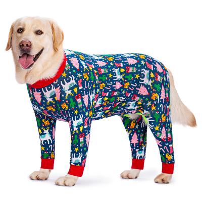 China Overall Stocked Christmas Pet Sweater Dog Pajamas Golden Retriever Christmas Pet Quadrupeds for sale