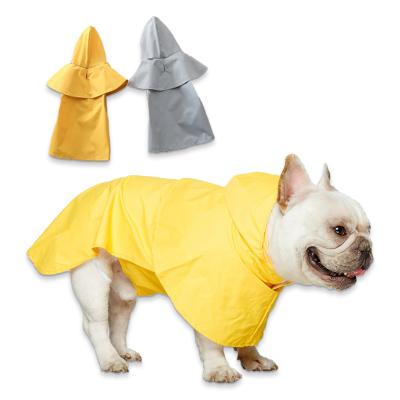 China Waterproof Rain Stocked Poncho Coat Puppy Poncho Raincoat Pet Hooded Waterproof Clothes Dog for sale