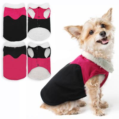 China Wholesale Black Pink Puppy Equipment Pet Dog Jacket Winter Designer Stocked Warm Vest With Leash Ring for sale