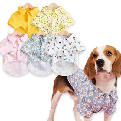 China Stocked Hot Sale Puppy Tee Shirt Autumn Spring Pet Clothes French Hawaiian Chihuahua Poodle Dog Shirt for sale