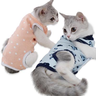 China Stocked Wholesale Cheap Price Cotton Cat After Surgery Clothes Velcro Dog Recovery Suit for sale