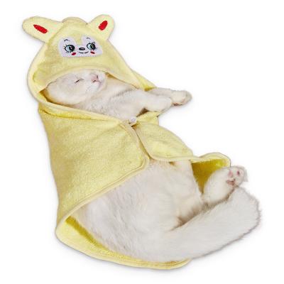 China Wholesale Warm Quick Drying Pet Towel Dog Ins Style Cute Super Cute Stocked Absorbent Bathrobe for sale