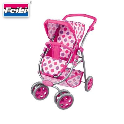 China Metal Fei Li Toy Baby Doll Stroller with Car Seat N Adjustable Handle and Swievling Front Wheels and Storage Basket Girl Toys for sale