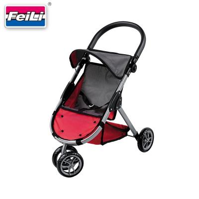 China With Adjustable Canopy and Handle Fei Li Toys Warm and Tender Toys Baby - Jogging Doll Stroller for Doll Pretend Play Toys for Girl for sale