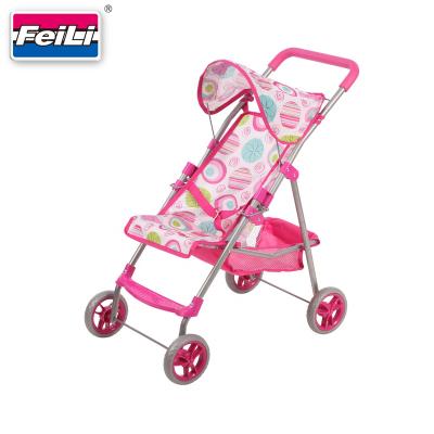 China With Adjustable Canopy Feili Toys Hot Sales Model 13mm Baby - Doll Stroller With Storage Basket For Dolls Toys Girls Hobby Up To 22cm for sale