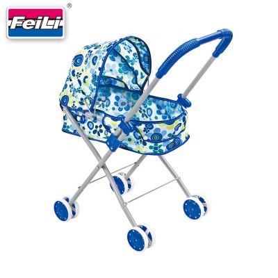 China With adjustable canpoy fabric and washable Feili toys best-selling baby - blue doll pram baby - doll stroller for boys for sale