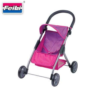 China With Adjustable Canopy And Handle Hot Selling Feili Toy Item Doll Carriage Prams With Adjustable Handle For 18