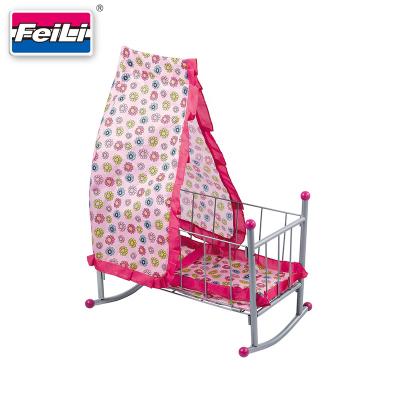 China Metal Fei Li Stroller Set Easy Baby - Doll Cradle For Doll Used Doll Furniture Toys Toys For Girls Playing Role Play Toys for sale