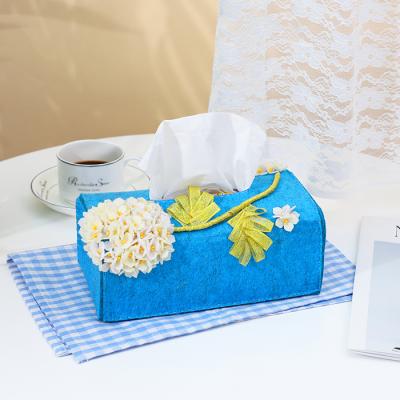 China Luxury Facial Tissue Paper Holders Home Decorative Box Container Eco-friendly Material New Cover Tissue Box DIY Handmade Tissue Box for sale