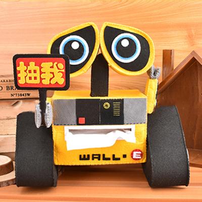 China Remote Boy Walli Robot Tissue Box Cloth Tissue Box Office Table Home Box DIY Handmade Eco-friendly Tissue Material for sale