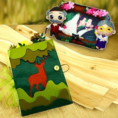 China Toy Photo Frames Handmade Diy Toy Eco-friendly Material Soft High Quality Customized Colors Non-woven Household Photo Frames Cheap for sale