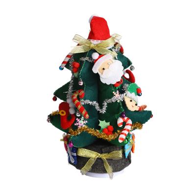 China Eco-friendly Material New Design Nonwoven Handmade Christmas Tree Toys 2021 Diy Music Box Christmas Toys For Children for sale