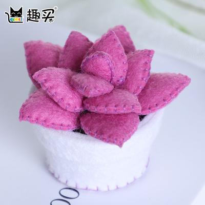 China Eco-friendly Material Felt Small Succulents Plants DIY Artificial Wholesale Decorative Artificial Flower for sale