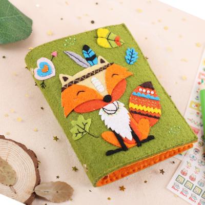 China Cute High Quality Premium Loose Leaf Textbook Gift Notebook Design Handmade Nonwoven Felt Notebook for sale