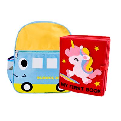 China Toy Non-Woven Felt Soft Baby Soft Cloth Book Early Education Toddler Baby Handmade Cloth Book for sale